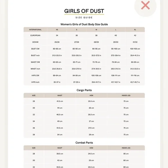 Girls of Dust Olive Cargo Pants XS Utility Workwear Wide Leg - Picture 5 of 5